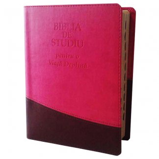   - Biblia de studiu pentru o viata deplina (editie de lux, piele, roz/maro)